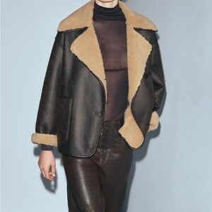 Zara Faux Shearling Jacket – Size XXS (Fits S/M)